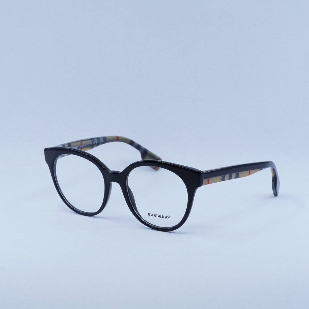 Burberry BE2356 3942 Eyeglasses Black 51mm Round Frame